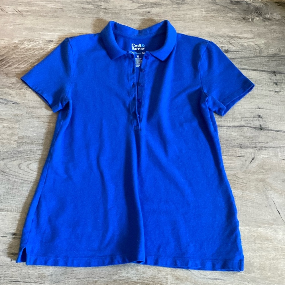 Blue - Croft & Borrow - Women’s Classic Short Sleeve Polo - XS
